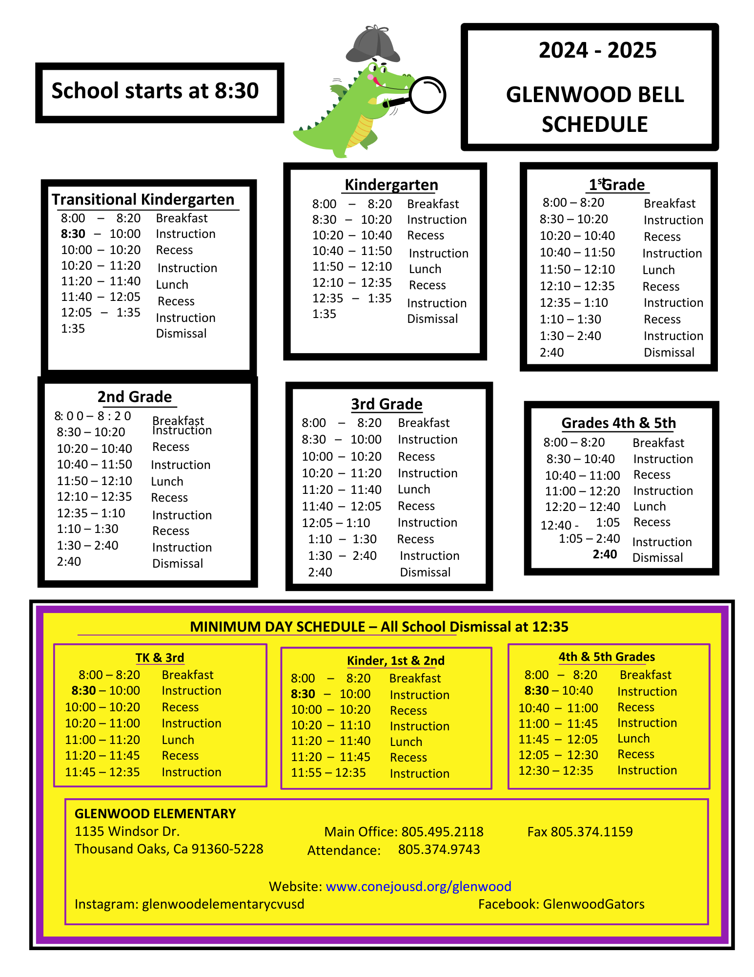 Bell Schedule